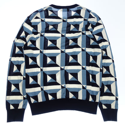 Dolce &amp; Gabbana Knit Sweater All Over Pattern Blue Men's 52 DOLCE&amp;GABBANA [AFB21] [Used] 