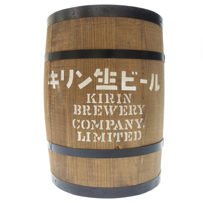 二手 ◆KIRIN 生啤酒清酒桶 木桶 空桶 内部棕色 KIRIN 2 [7F] 