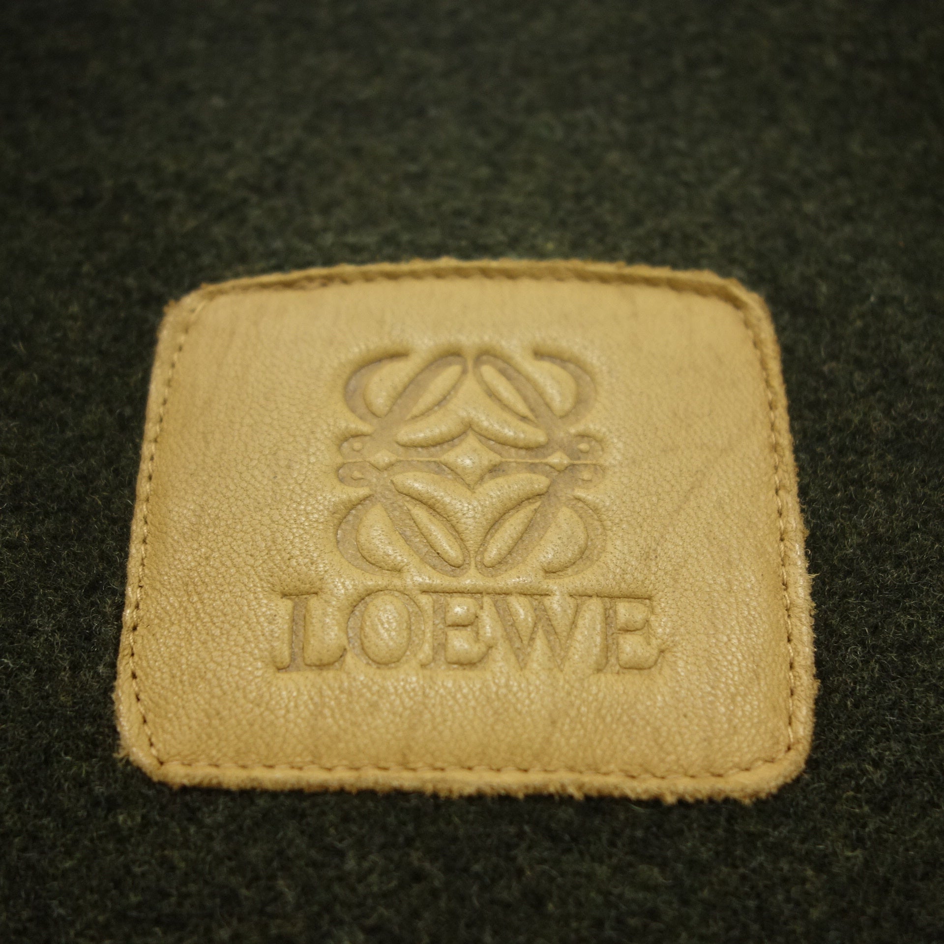 中古◆ロエベ レザーベスト 切替 ベルト付き アナグラム メンズ ブラウン 52 LOEWE【AFG1】