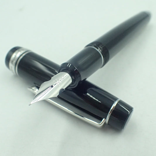 Like new◆Pilot Fountain Pen Custom Heritage 912 FKVH2MR-B 14K 585 Black x Silver with ink cartridge PILOT [AFI5] 