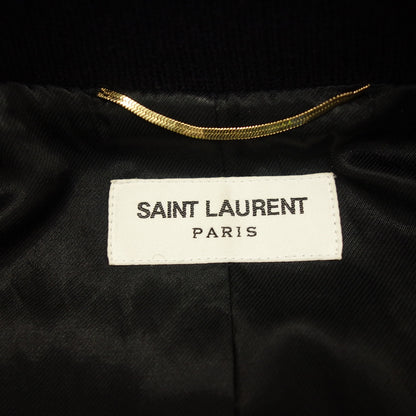 極美品◆サンローランパリ テディジャケット 376283 YYD80 レディース サイズ36 ブラック SAINT LAURENT PARIS【AFB41】