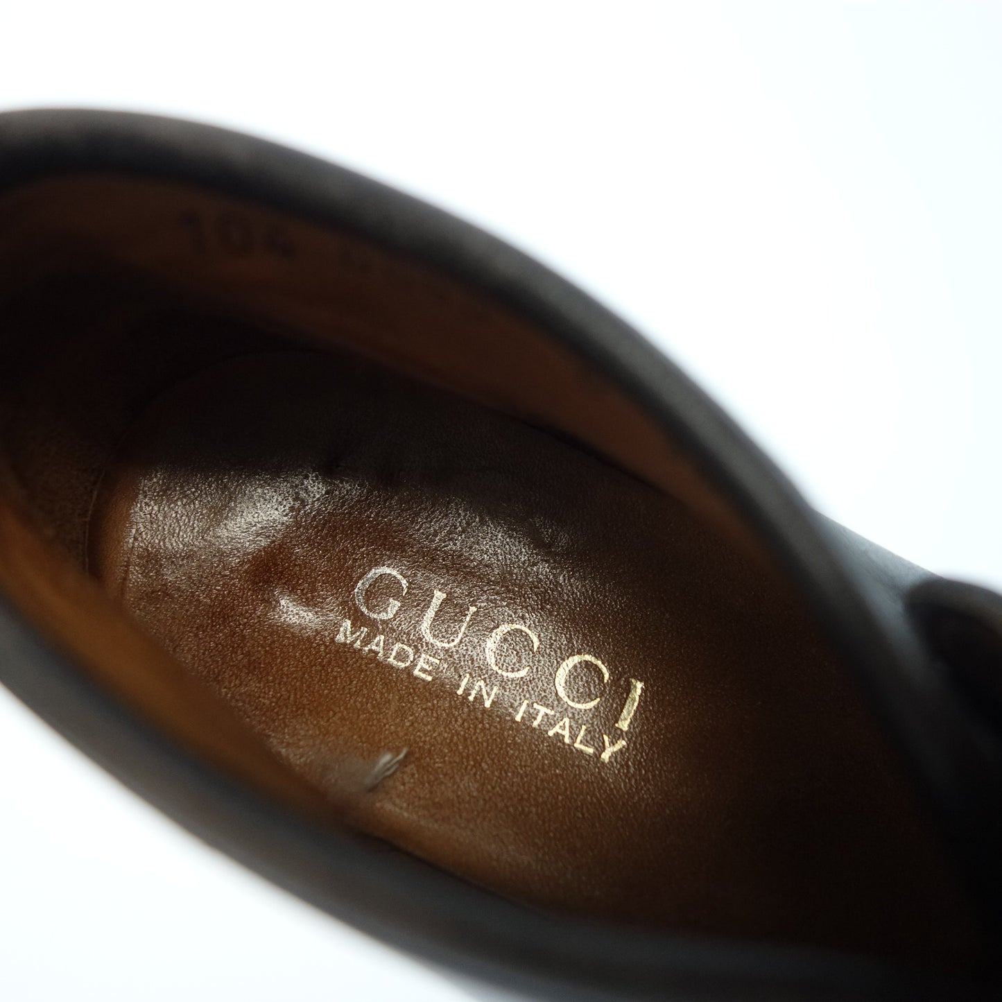 二手 ◆ Gucci 皮革短靴 马衔扣 女式 36.5 黑色 GUCCI [AFC41] 
