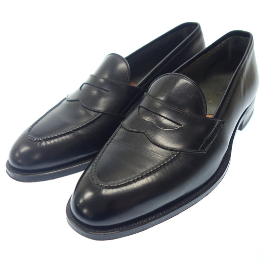 Good condition◆German coin loafers leather shoes men's size 26.5cm black Jarman [AFC32] 