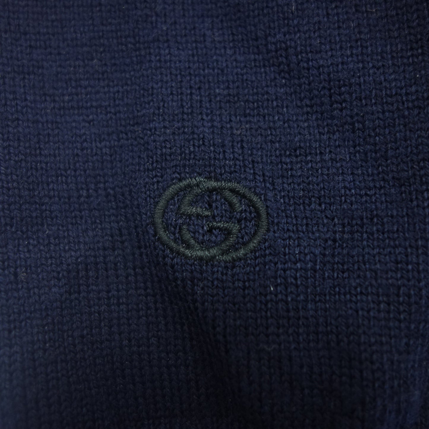 Gucci knit sweater 254707 Men's Navy M GUCCI [AFB49] [Used] 