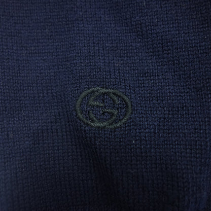 Gucci knit sweater 254707 Men's Navy M GUCCI [AFB49] [Used] 