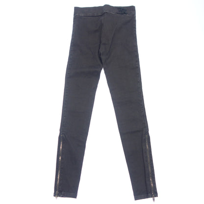 ERMANNO SCERVINO Pants Stretch Denim Zip Hem Solid Women's Black Size 40 ERMANNO SCERVINO [AFB1] 