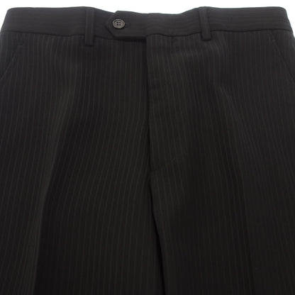 Good Condition◆Giorgio Armani Suit Setup Black Stripe Size 46 Men's GIORGIO ARMANI [AFA10] 