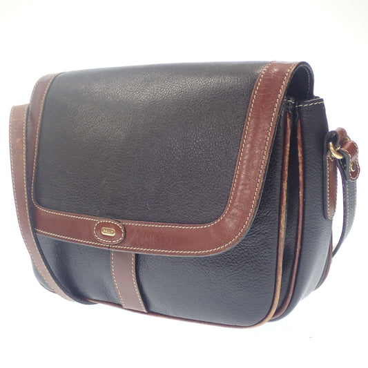 Used BALLY shoulder bag with flap leather brown BALLY [AFE3] 