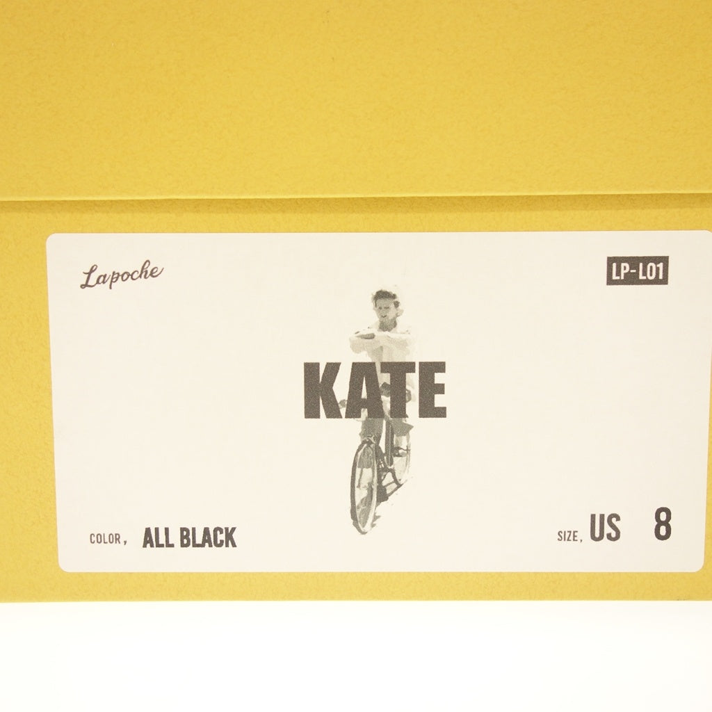 極美品◆ラポシェ レザーシューズ ペニーローファー KATE ダッチタロエ メンズ ブラック サイズUS8 LAPOCHE【LA】