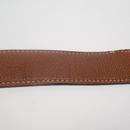 Good condition ◆Hermes leather belt Constance silver hardware □F engraving HERMES [AFI1] 