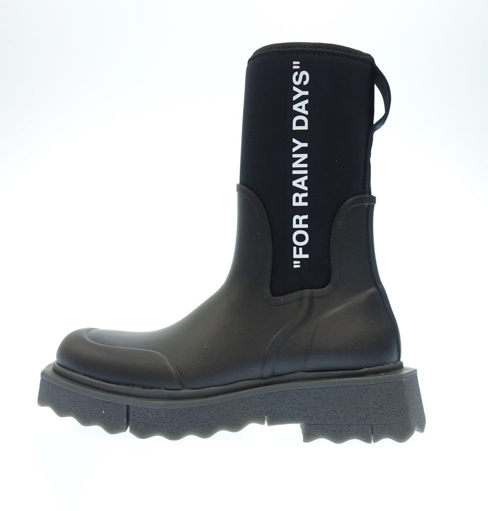 Very good condition ◆ Off-White Rain Boots Virgil Abloh Women's 39 Black Off-White [AFC51] 