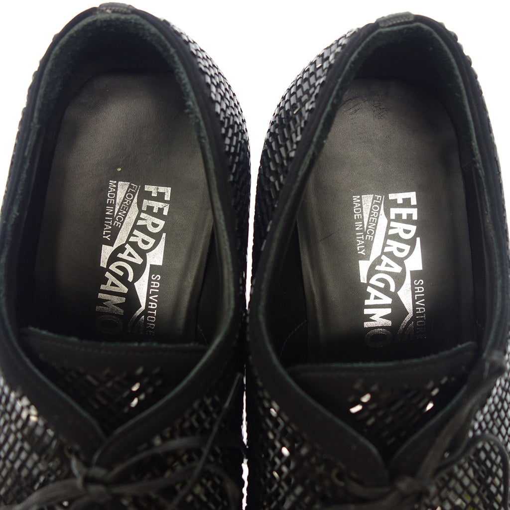 Used ◆Salvatore Ferragamo shoes decoration sequins men's size 9 black Salvatore Ferragamo [AFC30] 