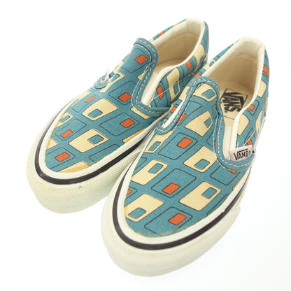 Good condition ◆ Vans sneakers slip-on made in USA all pattern kids blue size 18 VANS [AFD9] 