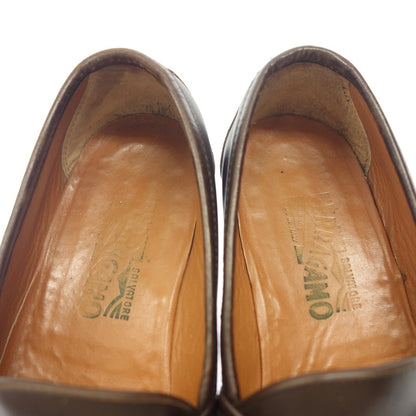 Good Condition◆Salvatore Ferragamo Leather Shoes Gancini Loafers Men's Brown Size 7.5EE Salvatore Ferragamo [AFC46] 