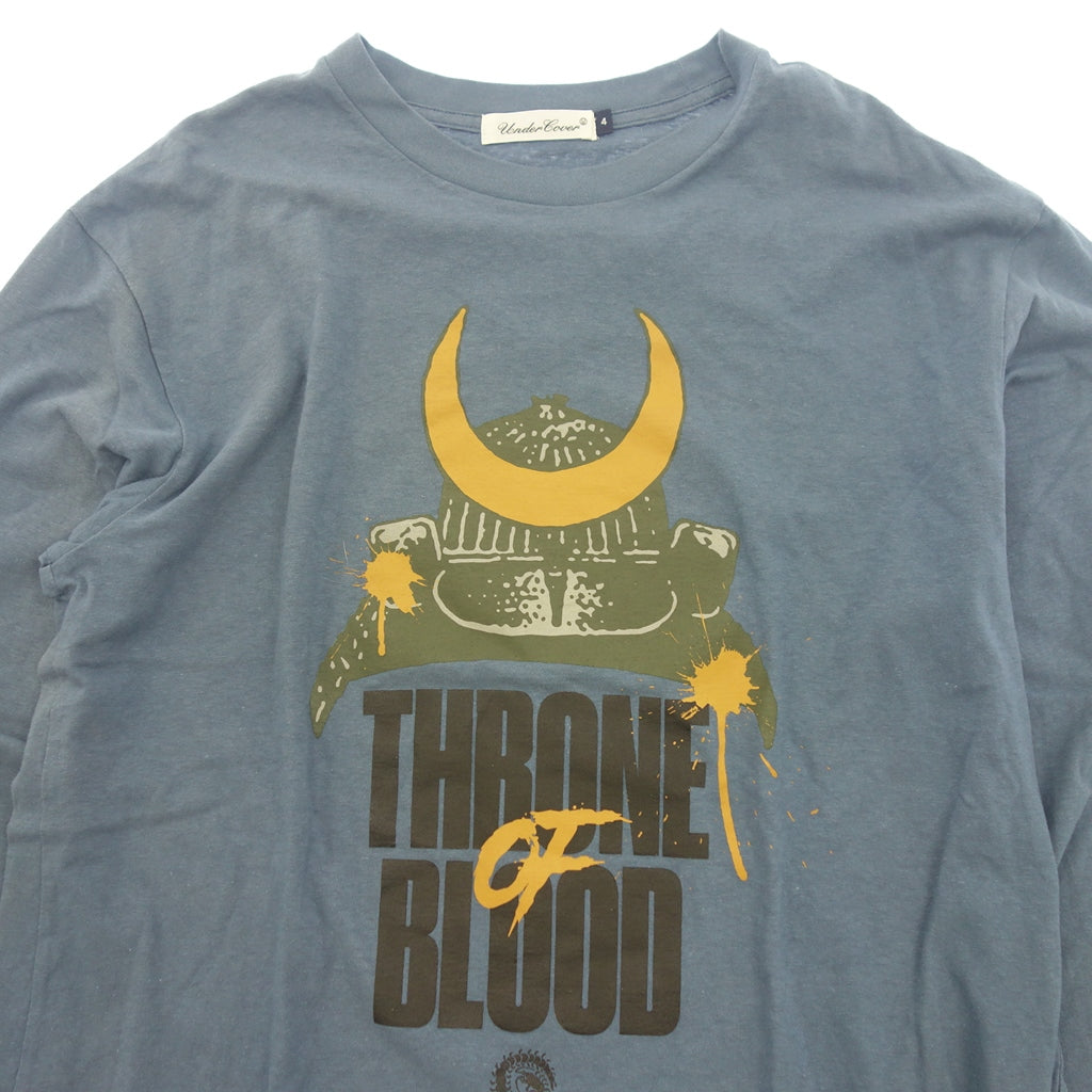 美品◆アンダーカバー 長袖Tシャツ カットソー UCZ4891-3 THRONE OF BLOOD メンズ サイズ4 ブルー系 UNDERCOVER【AFB1】