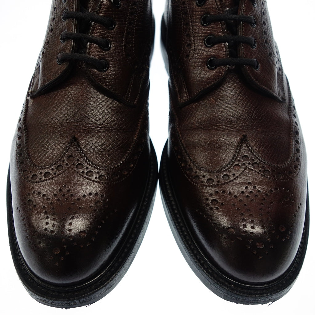 状况良好◆Edward Green 皮鞋 Wing Tip BORROWDALE 犹他小牛皮男式 7.5 棕色 EDWARD GREEN [LA] 