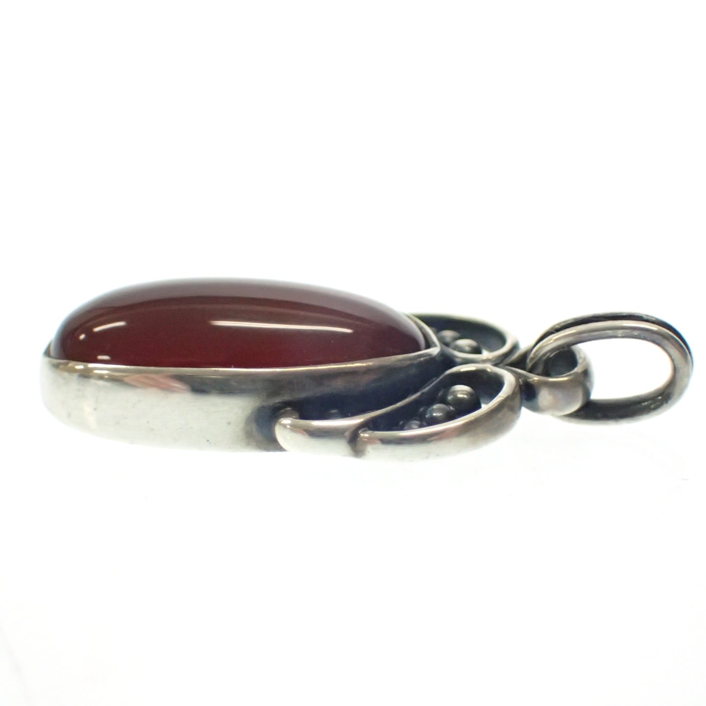 Good condition ◆ Georg Jensen Pendant Top Year 2005 925S Silver x Red GEORG JENSEN [AFI12] 