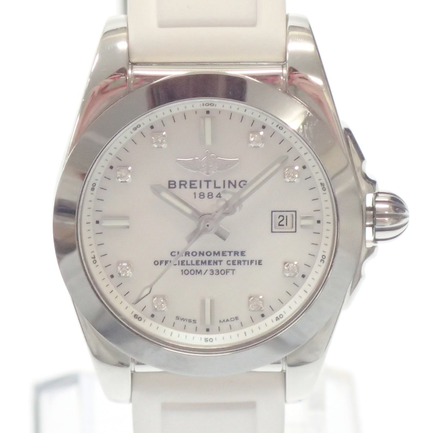 Breitling watch Galactic 29 8 diamond shell dial white W72348 with box BREITLING [AFI18] [Used] 
