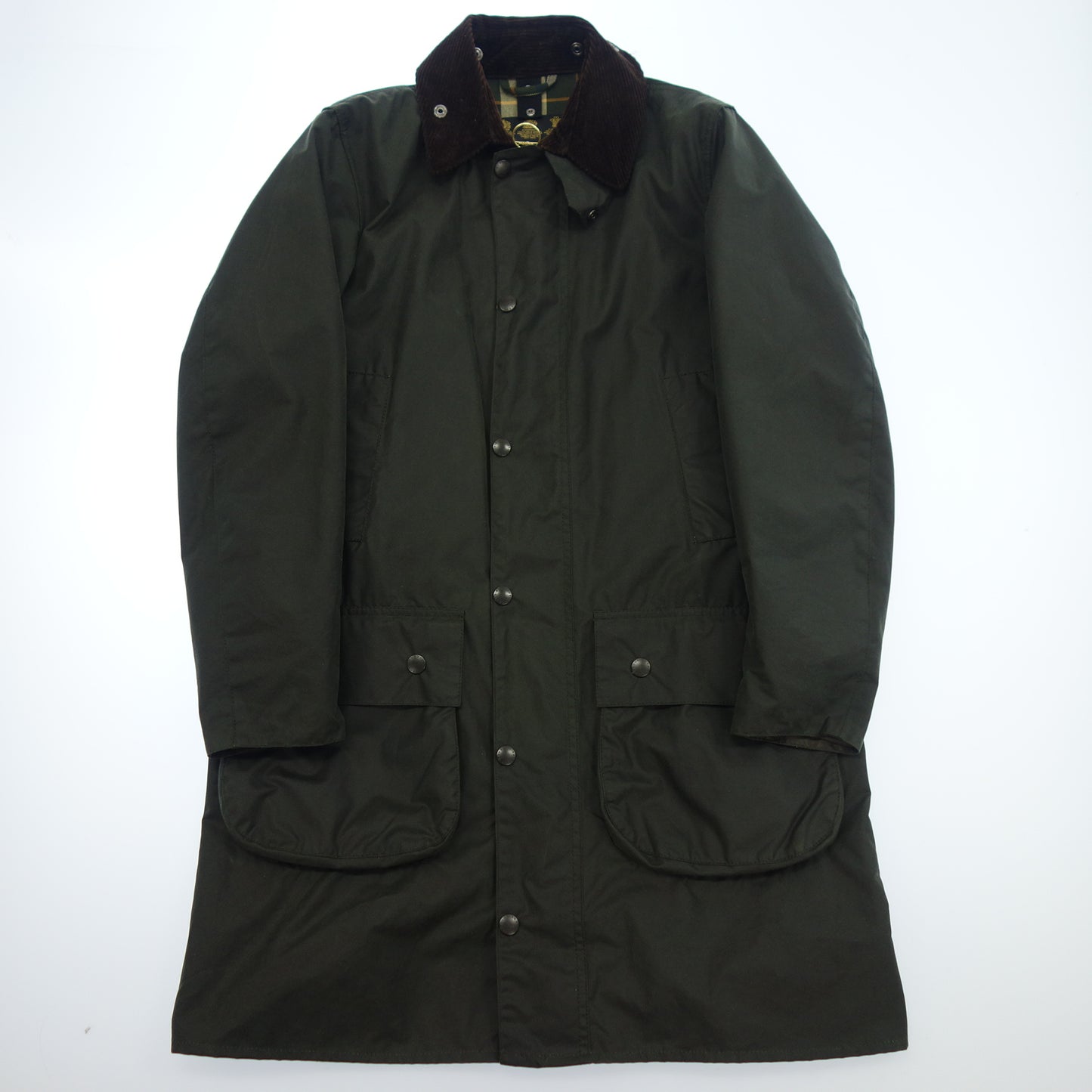 美品◆バブアー オイルドジャケット SL ボーダー セージ カーキ メンズ サイズ38 メンズ カーキ Barbour【AFA2】