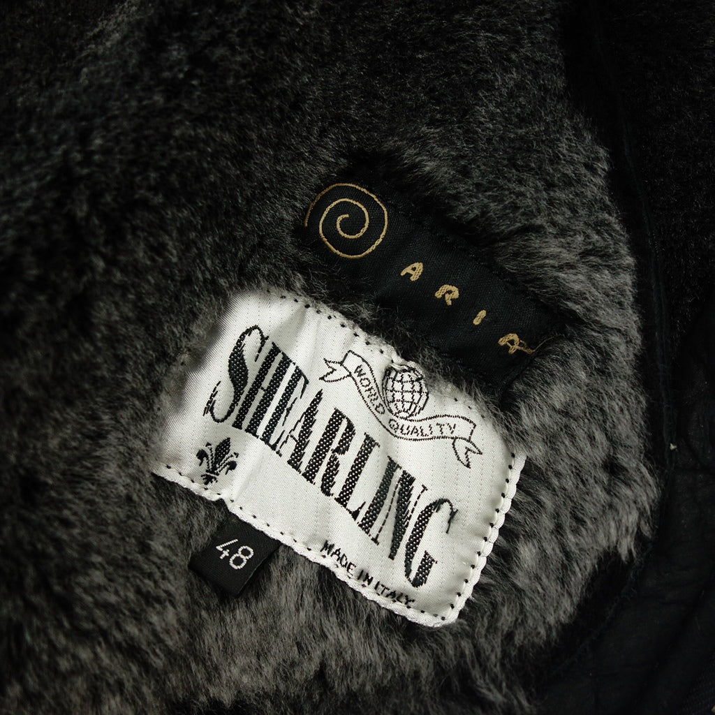 Good Condition◆Sharing Shearling Coat Lining Boa Men's 48 Black Shearling [AFB13] 