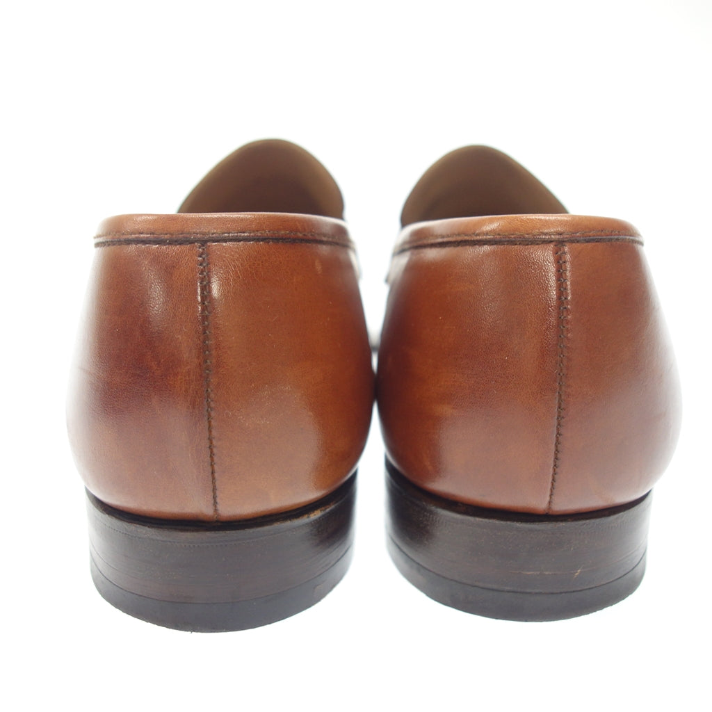 Very good condition◆Crockett &amp; Jones leather shoes coin loafers EATON Brown UK9E CROCKETT&amp;JONES [LA] 