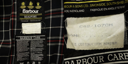 バブアー コート ビューフォート オイルド ブラック メンズ M Barbour BEAUFORT【AFA6】【中古】