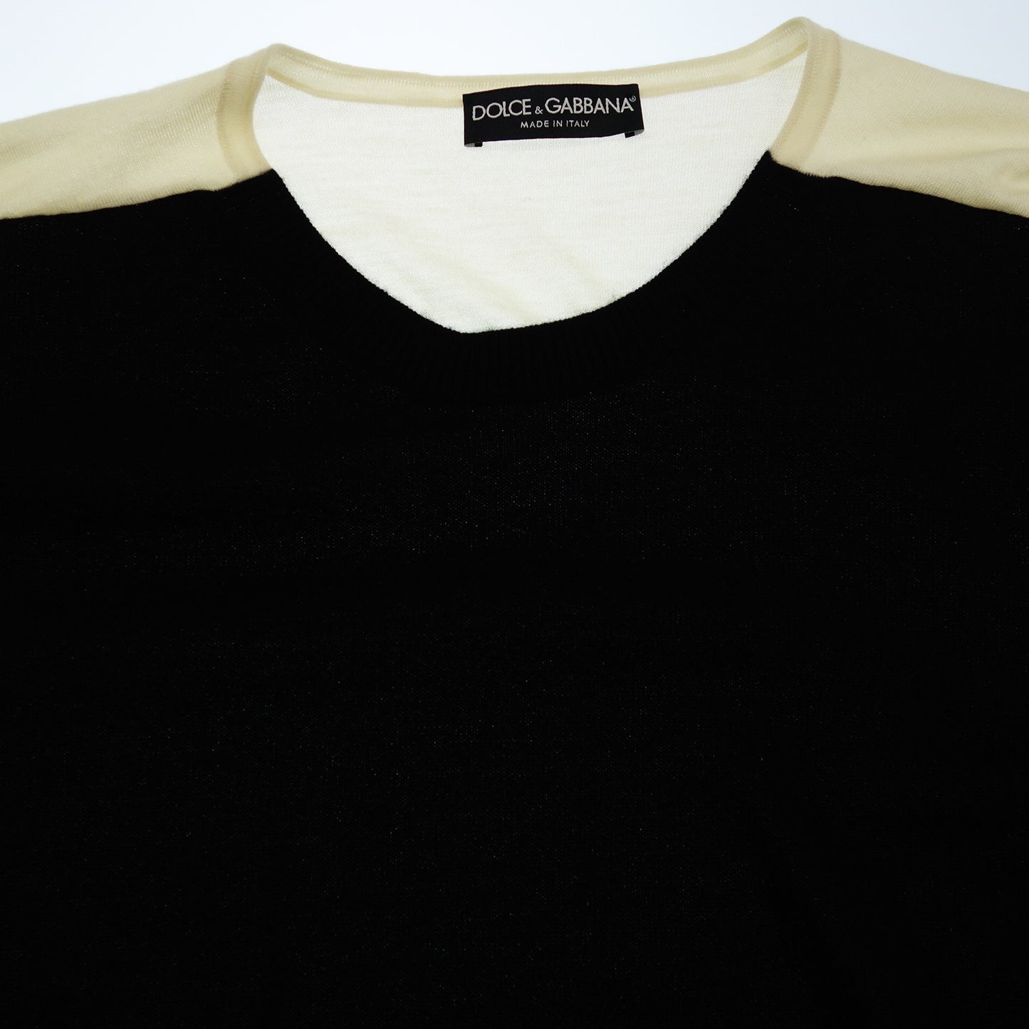 Dolce &amp; Gabbana Knit Sweater Bicolor Men's Black/Beige 52 DOLCE&amp;GABBANA [AFB3] [Used] 