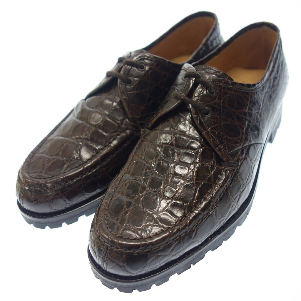 Very good condition ◆ Ducal leather shoes U-tip crocodile leather men's size 41 brown with box Ducal [LA] 