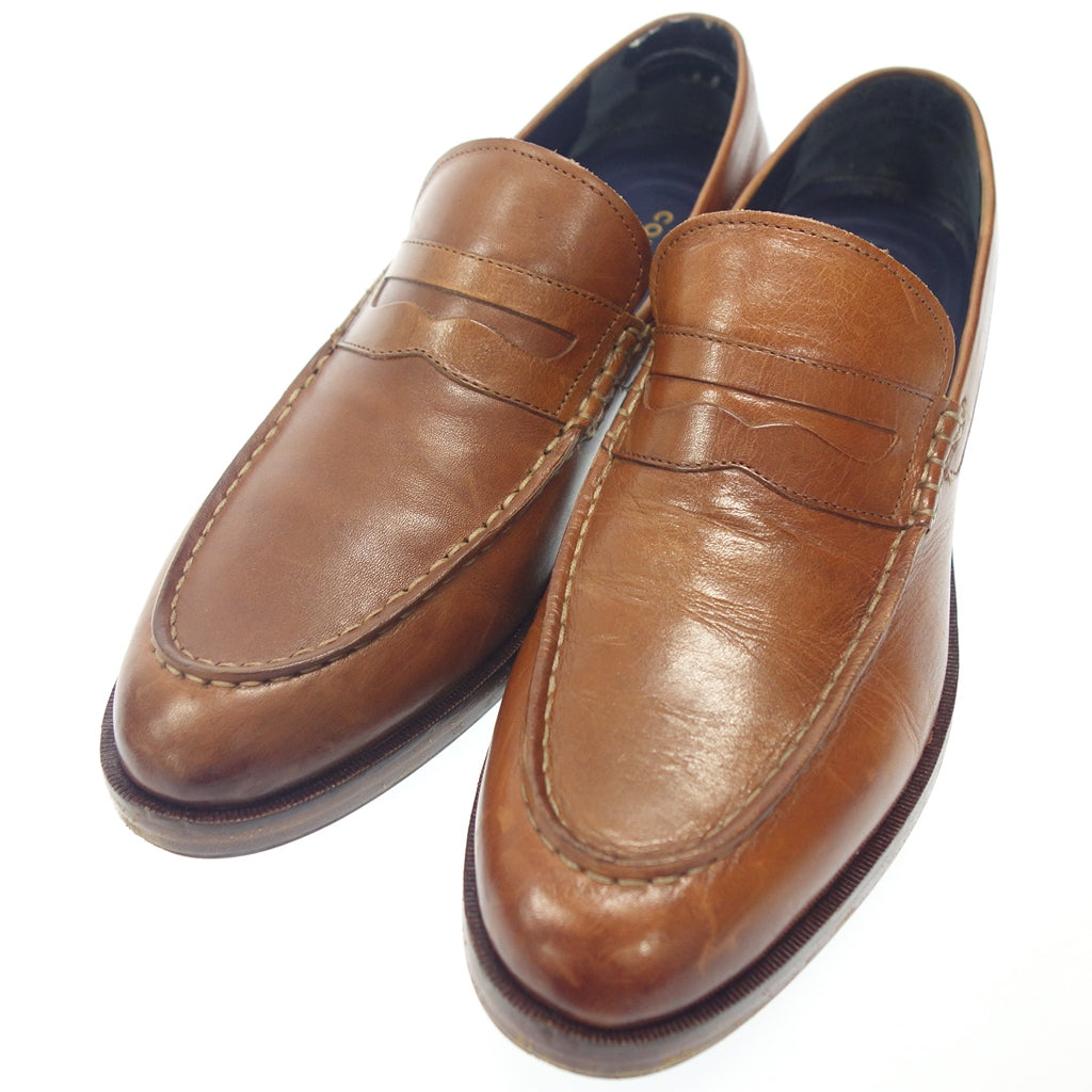 Good Condition◆ Cole Haan Leather Shoes Coin Loafers C24169 Men's Brown Size 8.5 COLE HAAN [AFC7] 