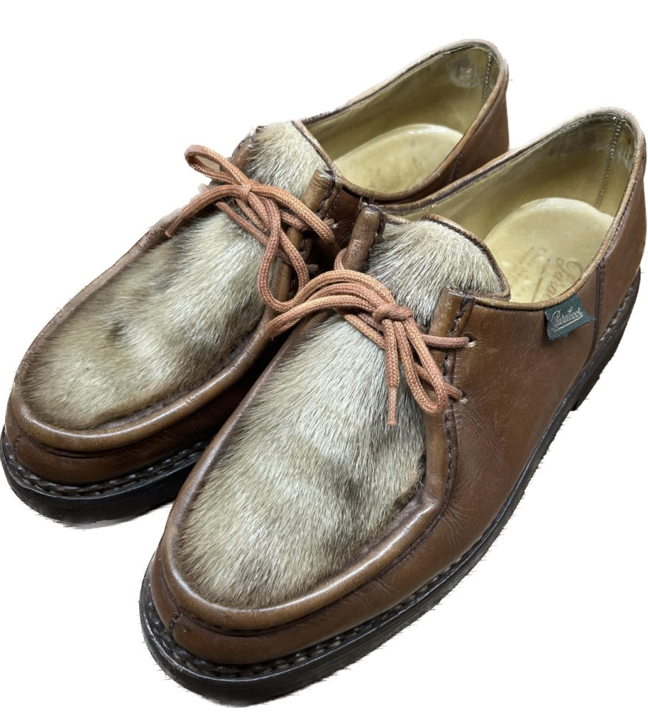 美品◆パラブーツ レザーシューズ ミカエルフォック メンズ 茶 42 Paraboot