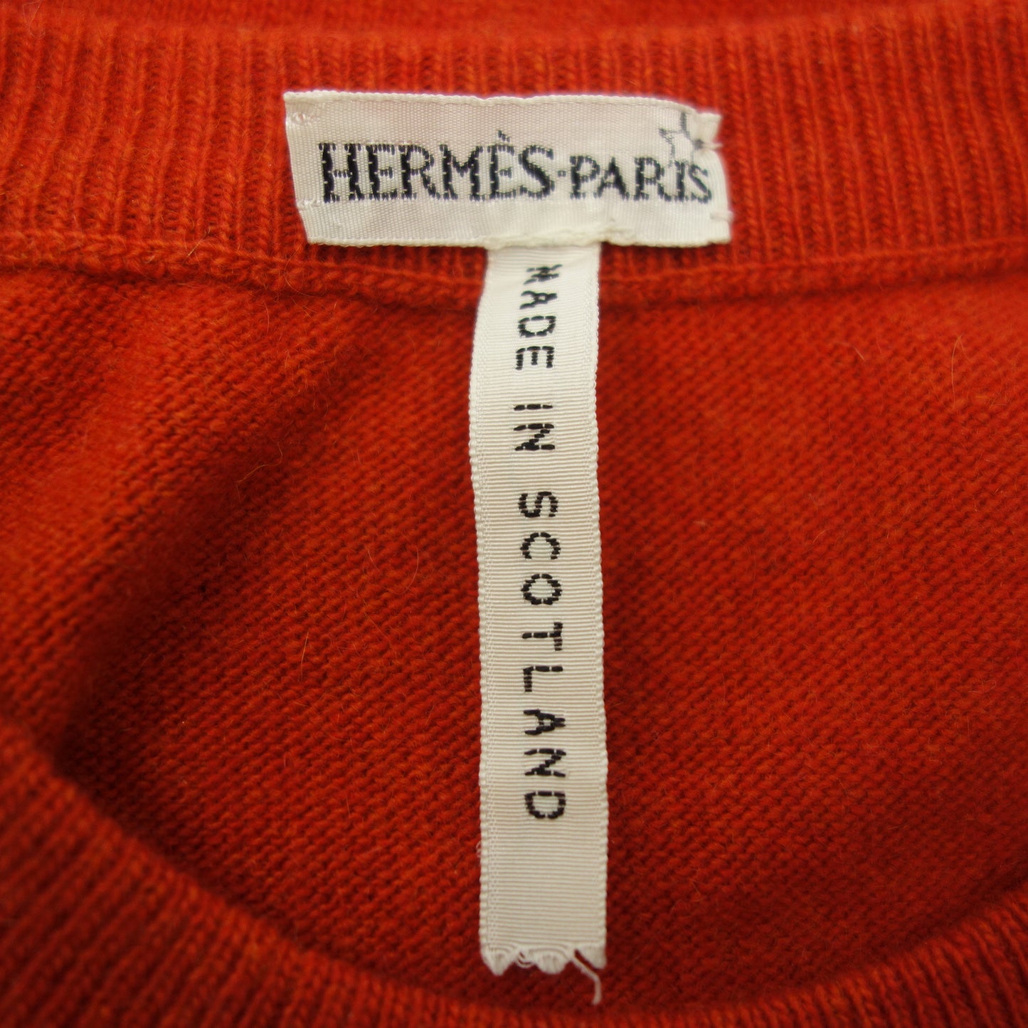 Hermes Knit Tops Margiela Period Orange Ladies SM HERMES [AFB38] [Used] 