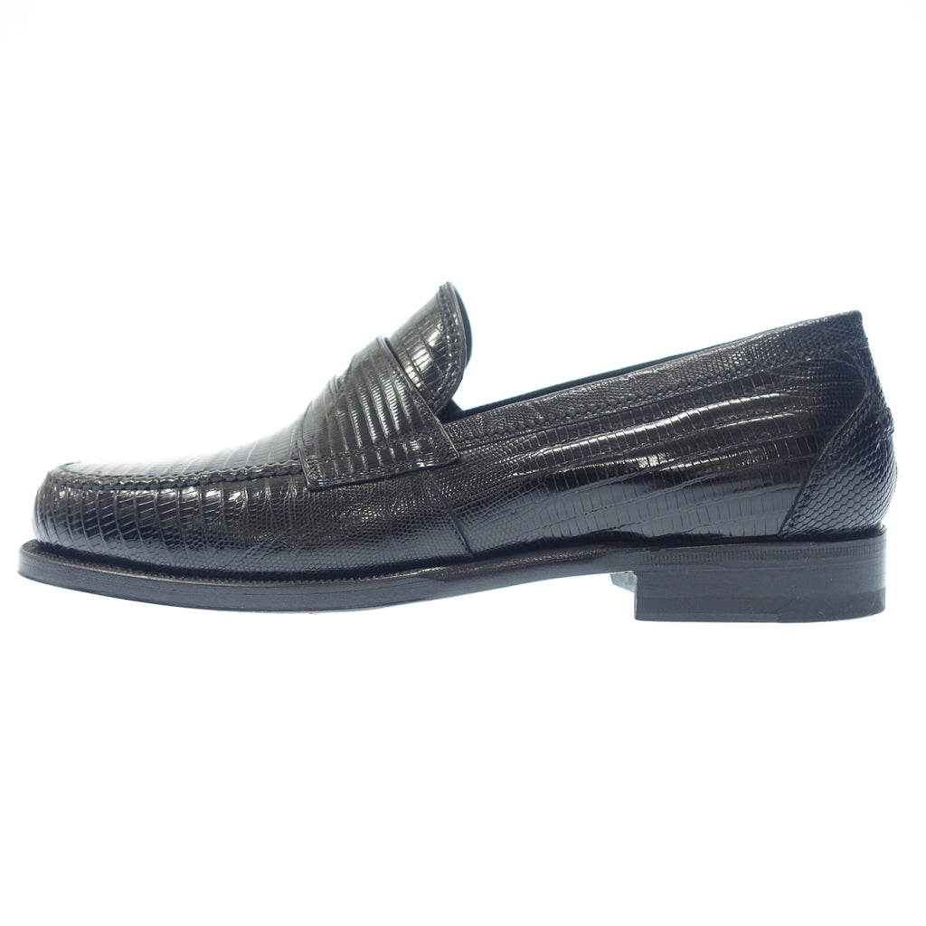 Unused ◆ Fratelli Giacometti FG123 Coin Loafer Iguana Men's Size 41 Black with box F.lli Giacometti [LA] 