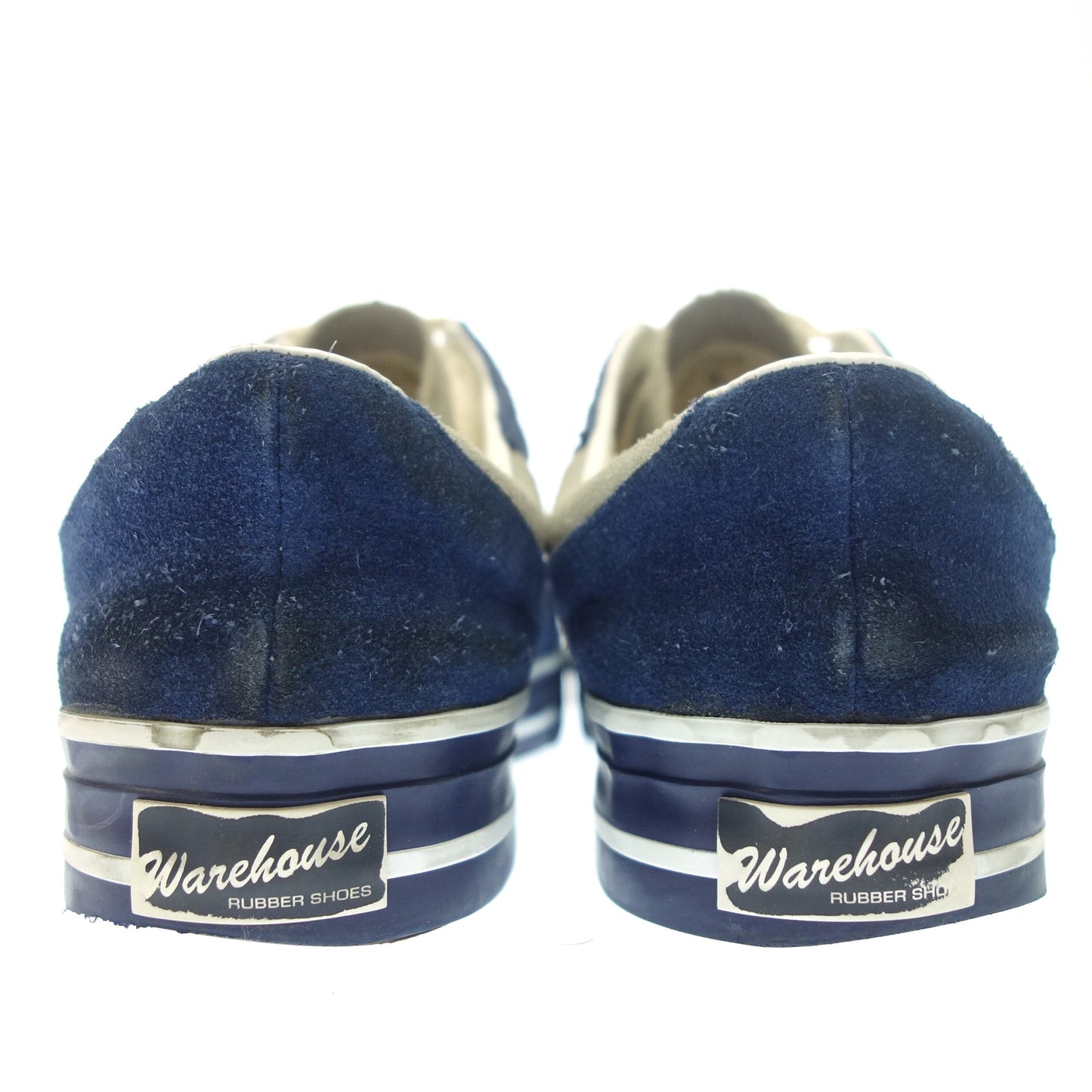 Used ◆Warehouse Suede Sneakers 2 Tone Low Cut 3600 Men's Size 9 Navy with Box WAREHOUSE [AFD5] 