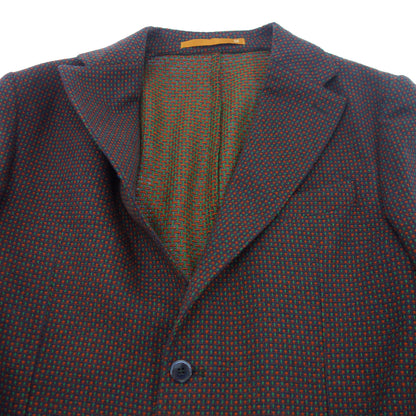 Very good condition◆Gabardine tailored jacket 2B single wool blend men's multicolor 54 gabardine [AFB28] 