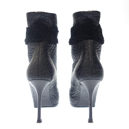 Good condition ◆ Yves Saint Laurent Leather Heel Pumps Boots Women's Black 35 Yves Saint Laurent [AFC2] 