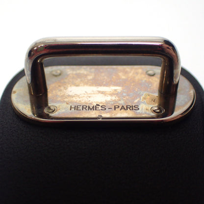 Hermes leather bracelet silver hardware □M engraved XS black HERMES [AFI15] [Used] 