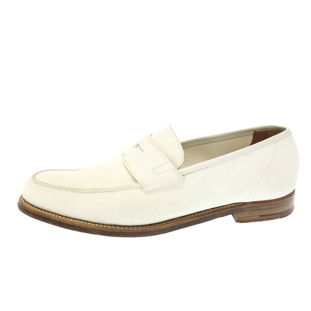 Good Condition◆Crockett &amp; Jones Loafer Selsey SELSEY Suede Men's 6E White CROCKETT&amp;JONES [AFC55] 