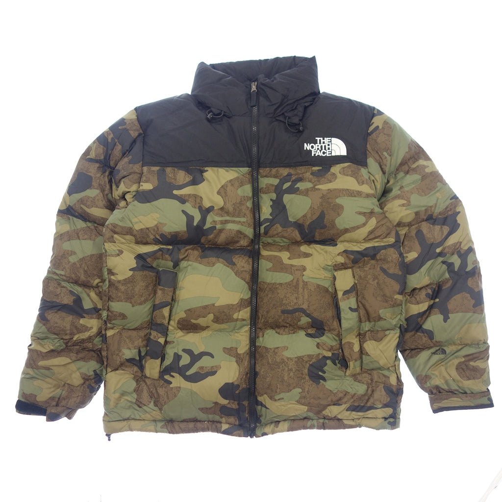 Good Condition ◆ The North Face Down Jacket Novelty Nuptse ND92336 Men's Khaki Size L Camouflage Pattern THE NORTH FACE [AFA2] 