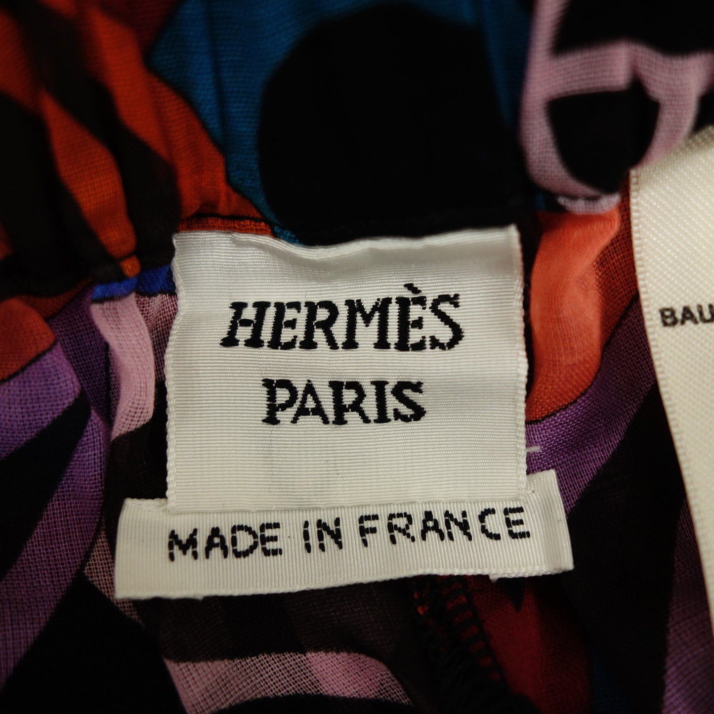 Good condition◆Hermes all-over pattern see-through cotton pants ladies multicolor size 34 HERMES [AFB15] 