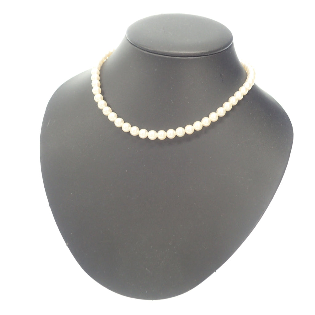 Good condition ◆ Pearl necklace &amp; earrings K18 including Tokuriki stamp Total weight 35.7g 3-piece set [AFI4] 