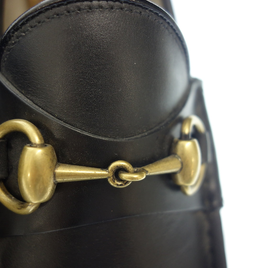 状况良好 ◆ Gucci 乐福鞋 Horsebit 1953 系列 男士 UK6.5 黑色 GUCCI [LA] 