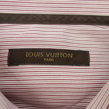 Used ◆Louis Vuitton long sleeve shirt striped size 41 men's red LOUIS VUITTON [AFB46] 