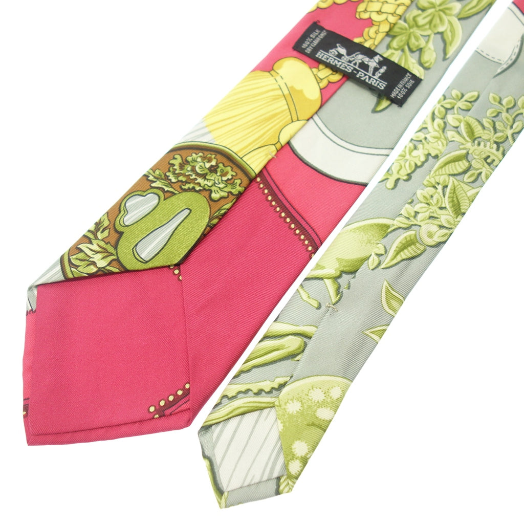 Good condition◆Hermes necktie allover pattern 100% silk HERMES [AFI2] 