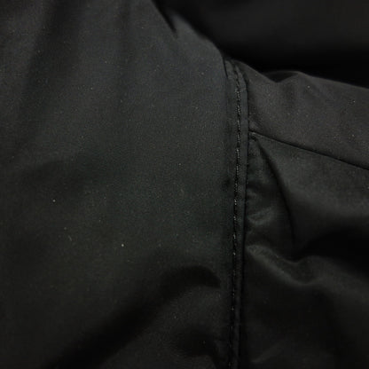 美品◆プラダ ダウンジャケット ジップアップ 三角プレート メンズ ブラック サイズ48 PRADA【AFB7】