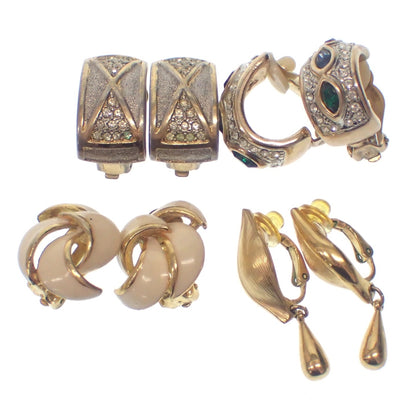 Used ◆Earrings 9 pair set Ear pad missing Hermes P stamp &amp; Givenchy etc. No brand Gold type [AFI2] 