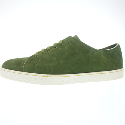 Very good condition ◆ John Lobb Leather Sneakers Suede LEVAH Men's 8.5 Green JOHN LOBB [LA] 