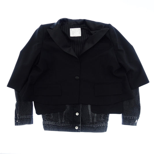 Sacai Jacket Reconstruction Suit Jacket Denim 21-5516 Women's 1 Black Sacai [AFB8] [Used] 