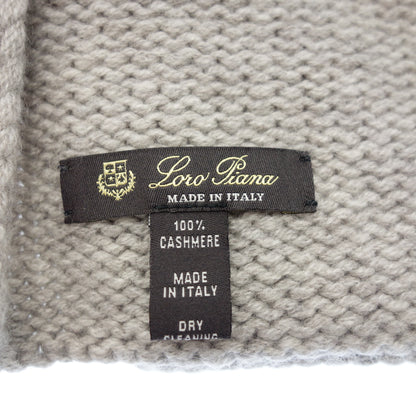 Good condition ◆ Loro Piana muffler 100% cashmere Made in Italy Gray Loro Piana [AFI20] 