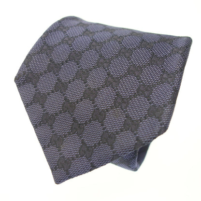 Good condition ◆ Gucci tie GG Sherry line 100% silk navy GUCCI [AFI21] 