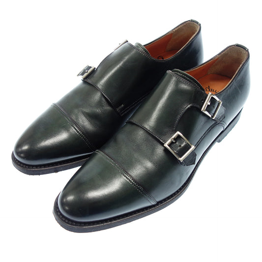 Santoni Straight Tip Double Monk Strap 7749 男士 5 绿色 santoni [AFC53] [二手] 